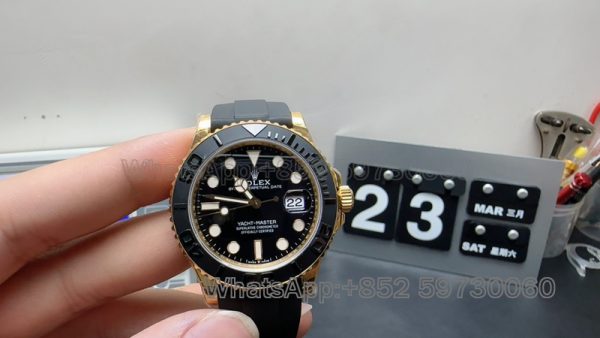 yacht master 2 gold super clone watch vs factory rolex 42mm for men - Image 3