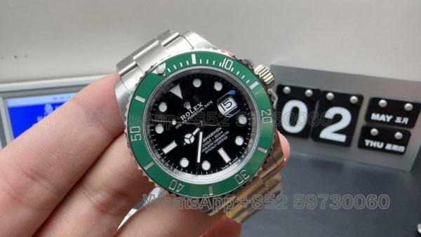 submariner green dial super clone watch vs factory rolex 41mm for men 5