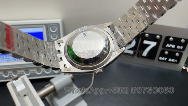 datejust 36 on wrist super clone watch vs factory rolex palm leaf men's mechanical 4