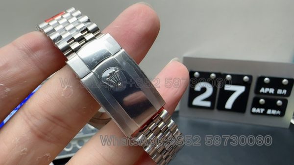 datejust 36 on wrist super clone watch vs factory rolex palm leaf men's mechanical 5