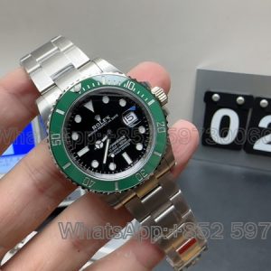 submariner green dial super clone watch vs factory rolex 41mm for men 1