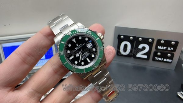 submariner green dial super clone watch vs factory rolex 41mm for men 1