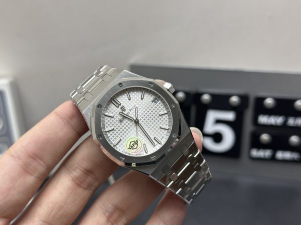 royal oak 15500 white super clone watch aps factory audemars piguet blue dial v2 1