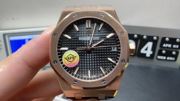 royal oak watches super clone aps factory audemars piguet 15500 black disc rose gold 1