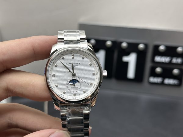 longines master moonphase 40mm super clone watch aps factory diamond scale 1