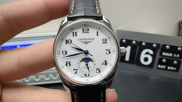 longines master collection watch super clone aps factory moon phase belt model 1