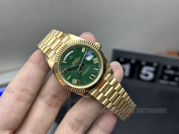 rolex day date green dial super clone watch gs factory men's mechanical waterproof