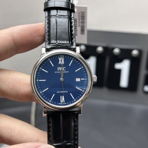 iwc new portofino super clone watch v7 factory 150th anniversary edition blue disc mechanical 1