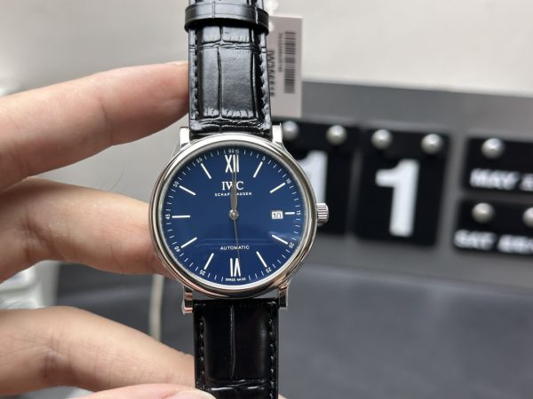 iwc new portofino super clone watch v7 factory 150th anniversary edition blue disc mechanical 1