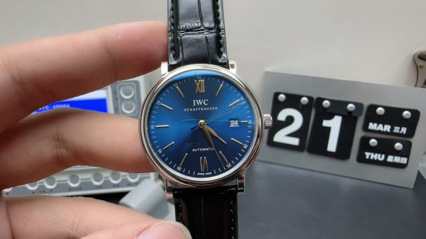 iwc portofino gold super clone watch v7 factory blue disc mechanical 1