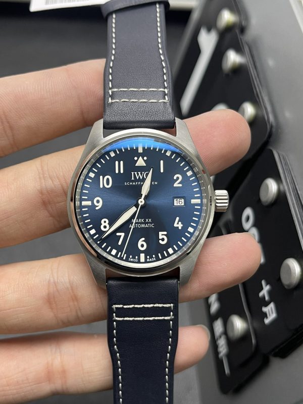 iwc pilot mark super clone watch v7 factory 41mm blue disc mechanical 1