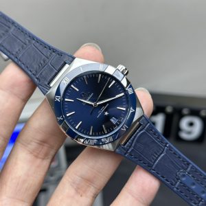 constellation blue super clone watch vs factory omega 41mm 1