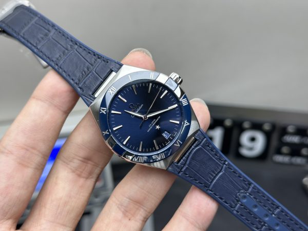 constellation blue super clone watch vs factory omega 41mm 1