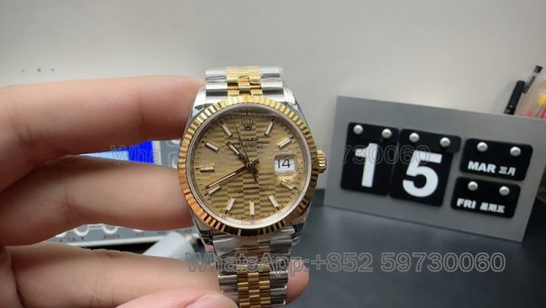 datejust 36mm gold super clone watch vs factory men's rolex mechanical1