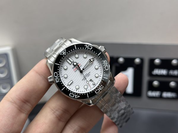 omega seamaster 300 white super clone watch vs factory wave pattern mechanical 1