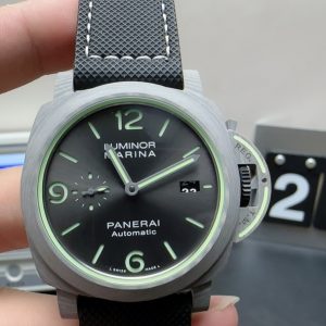 panerai luminor 44mm super clone watch vs factory pam1119 carbon fibre 1