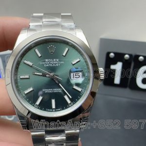 rolex datejust 2022 super clone watch vs factory men's 41mm green dial1