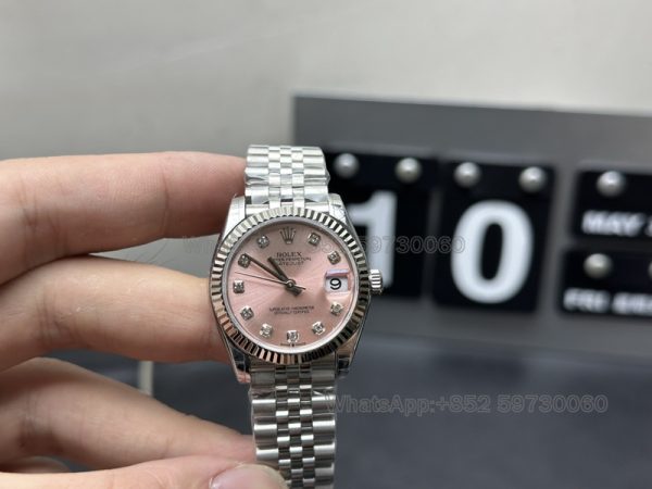 31mm lady datejust super clone watch gs factory rolex pink disc mechanical waterproof 1