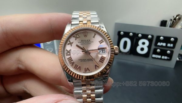 lady datejust 31mm rolex super clone watch gs factory rose gold mechanical 1