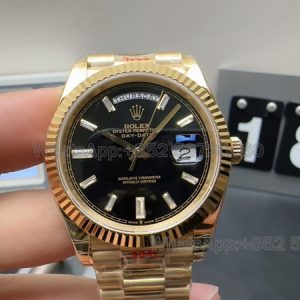 rolex day date gold super clone watch gs factory 40mm men's mechanical waterproof 1