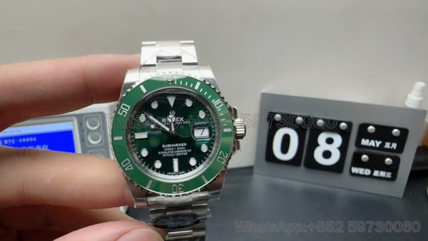 rolex submariner date green super clone watch clean factory 116610lv men's 40mm 1