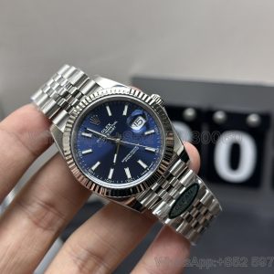 Clean Factory Logo Super Clone Watch Rolex 126334 Blue Bar Scale Mechanical Water Resistant1