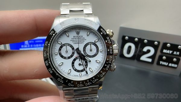 rolex oyster perpetual daytona super clone watch clean factory men white dial 4130