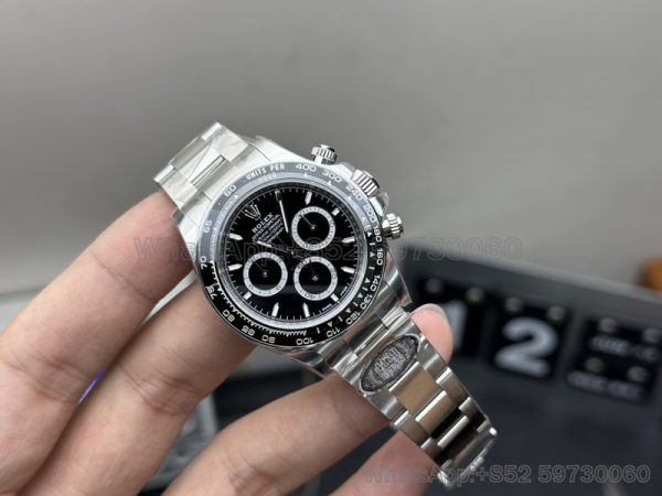 rolex oyster perpetual chronograph daytona super clone watch clean factory 4131 black 1