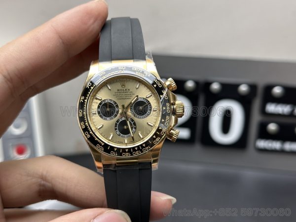 rolex cosmograph daytona 18k gold super clone watch cleaning factory 126518 men 4131 1