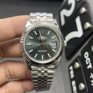 datejust rolex oyster super clone watch vs factory men m126334-0028 green disc 41mm1