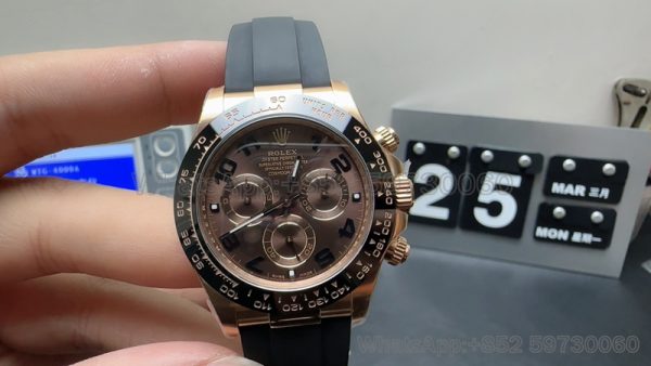 rolex oyster perpetual cosmograph daytona super clone watch clean factory men's brown 1