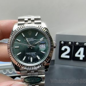 rolex datejust green super clone watch clean factory 126334 men 41mm 1