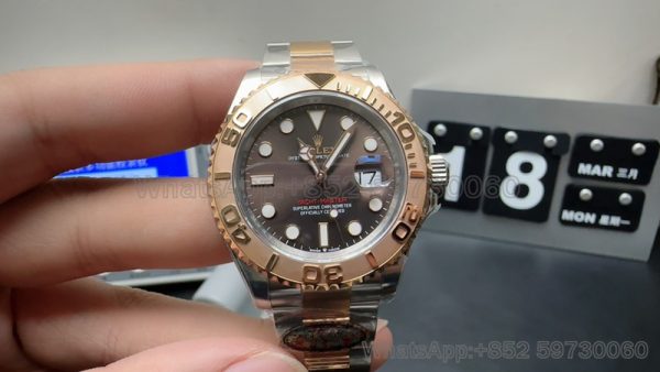 rolex yacht master super clone watch clean factory men 126621 between rose gold 1