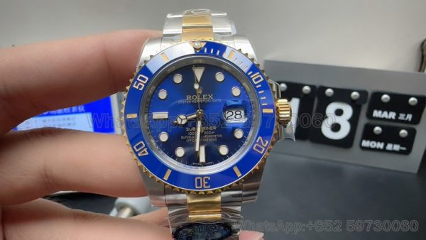 rolex submariner blue gold super clone watch cleaning factory 116613 for men 1