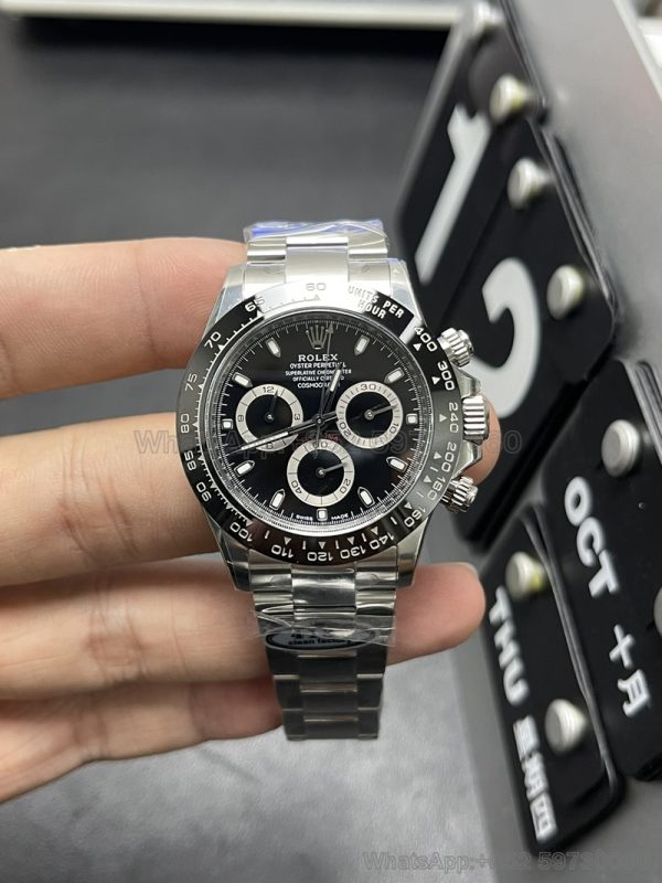 Daytona Black Super Clone Watch Rolex 116519 Clean Factory 4130 Mechanical Chronograph 1