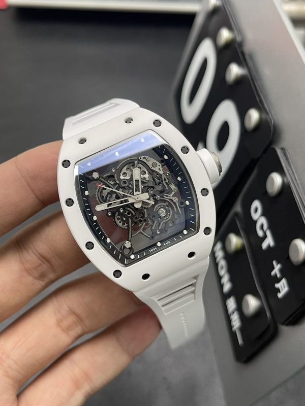 Richard Mille RM055 white super clone watch BBR factory ceramic 2