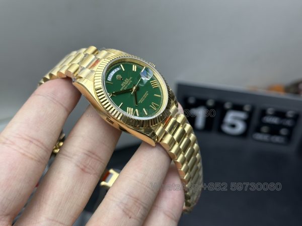 rolex day date green dial super clone watch gs factory men's mechanical waterproof3