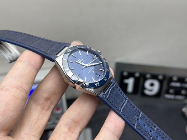 constellation blue super clone watch vs factory omega 41mm 2