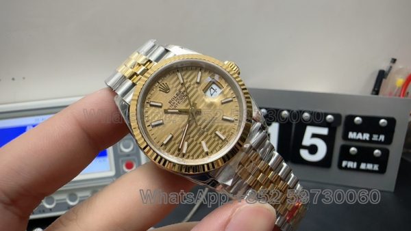 datejust 36mm gold super clone watch vs factory men's rolex mechanical3