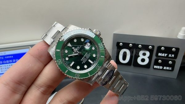 rolex submariner date green super clone watch clean factory 116610lv men's 40mm 2