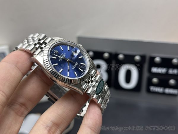 Clean Factory Logo Super Clone Watch Rolex 126334 Blue Bar Scale Mechanical Water Resistant 2