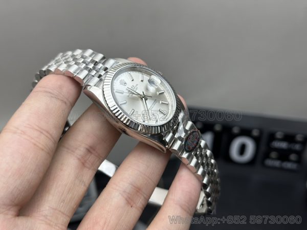 Logotype Super Clone Watch Rolex 126234 Silver 41mm Clean Factory Mechanical Luminous Water Resistant2