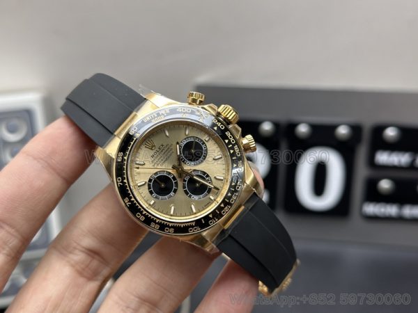 rolex cosmograph daytona 18k gold super clone watch cleaning factory 126518 men 4131 2