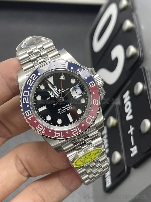 rolex pepsi meteorite gmt master ll super clone watch cleaning factory men's cola ring 1