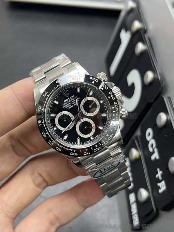 Daytona Black Super Clone Watch Rolex 116519 Clean Factory 4130 Mechanical Chronograph 2