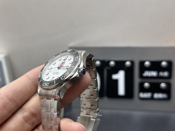 omega seamaster 300 white super clone watch vs factory wave pattern mechanical 3