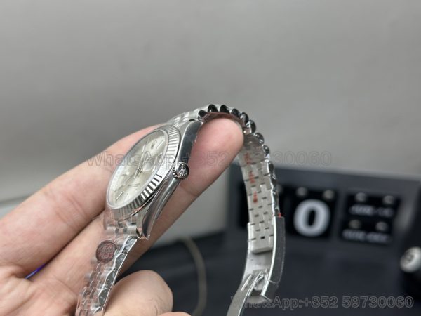 Logotype Super Clone Watch Rolex 126234 Silver 41mm Clean Factory Mechanical Luminous Water Resistant4