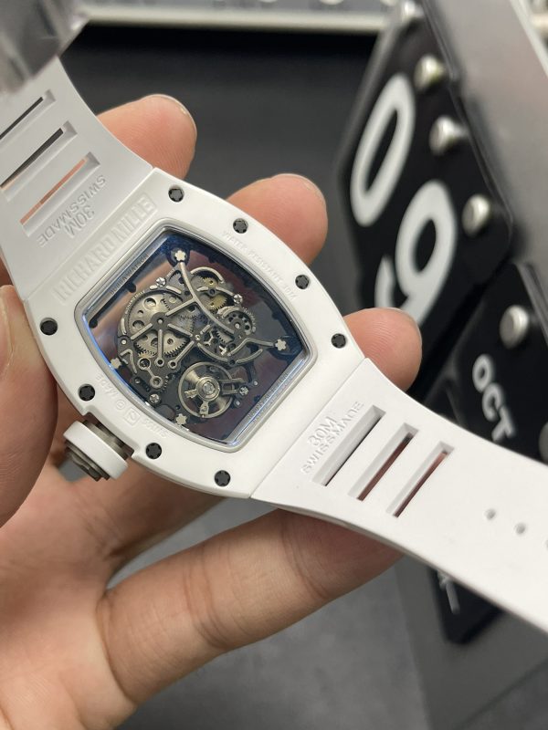 Richard Mille RM055 white super clone watch BBR factory ceramic 5