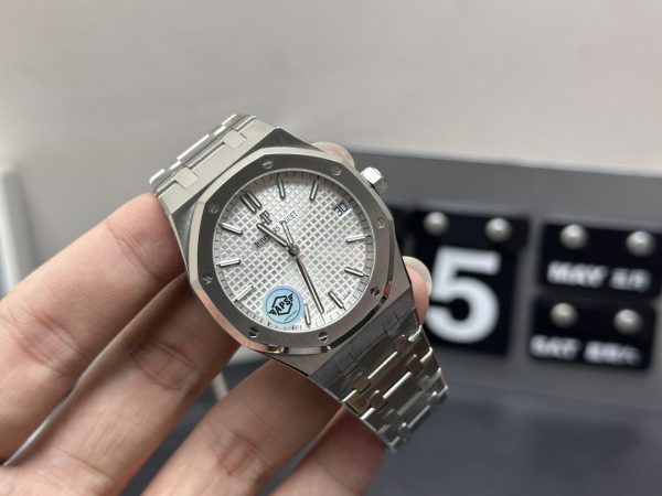 royal oak 15500 white super clone watch aps factory audemars piguet blue dial v2 2