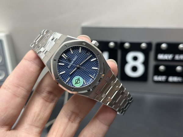 royal oak 15500 super clone watch aps factory audemars piguet blue dial v2 3